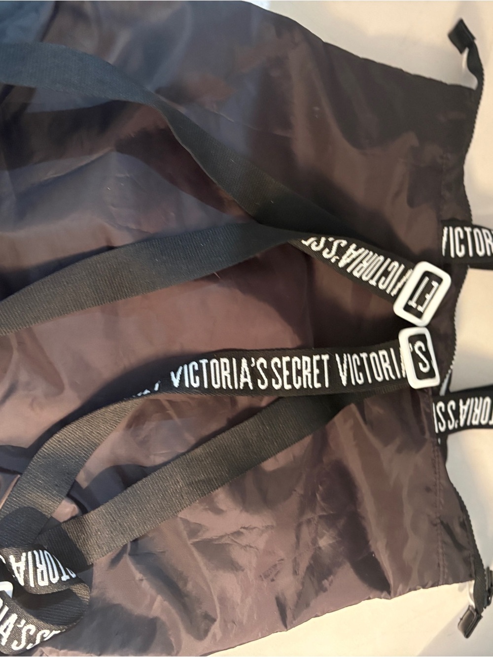 Victoria's Secret Black Backpack with Pink Logo - Picture 9 of 9